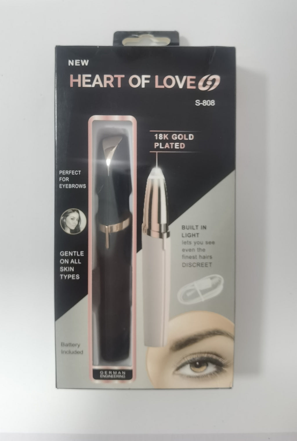 Mini Electric Eyebrow Trimmer Lipstick Brows Pen Hair Remover Painless Razor Epilator with LED Light - photo 10