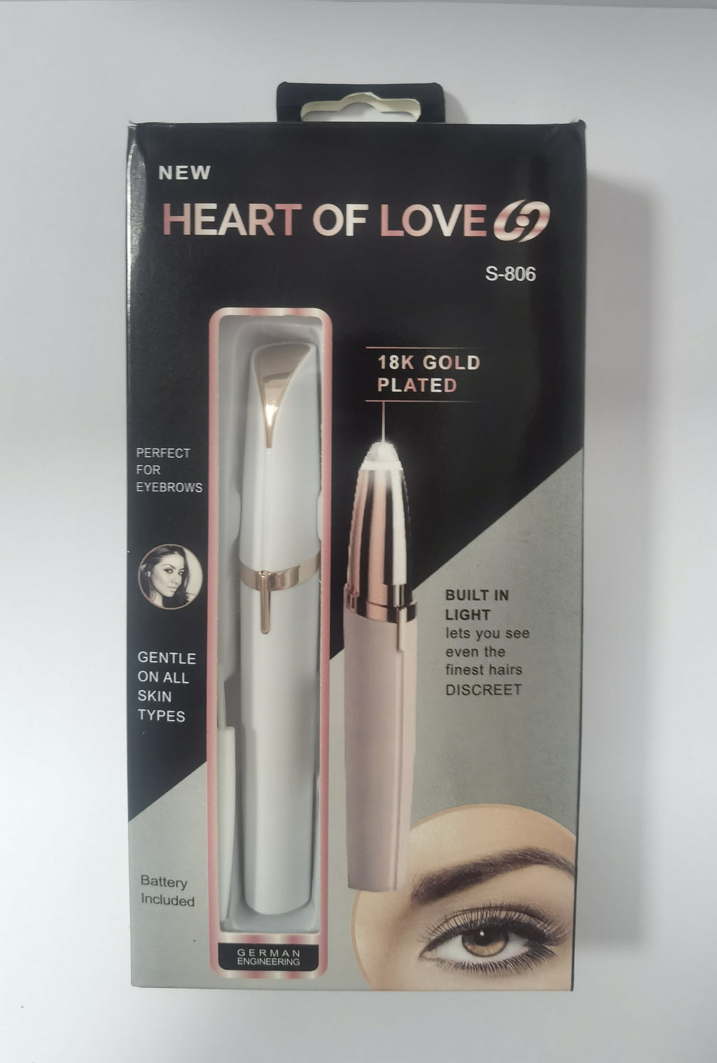Mini Electric Eyebrow Trimmer Lipstick Brows Pen Hair Remover Painless Razor Epilator with LED Light - photo 5