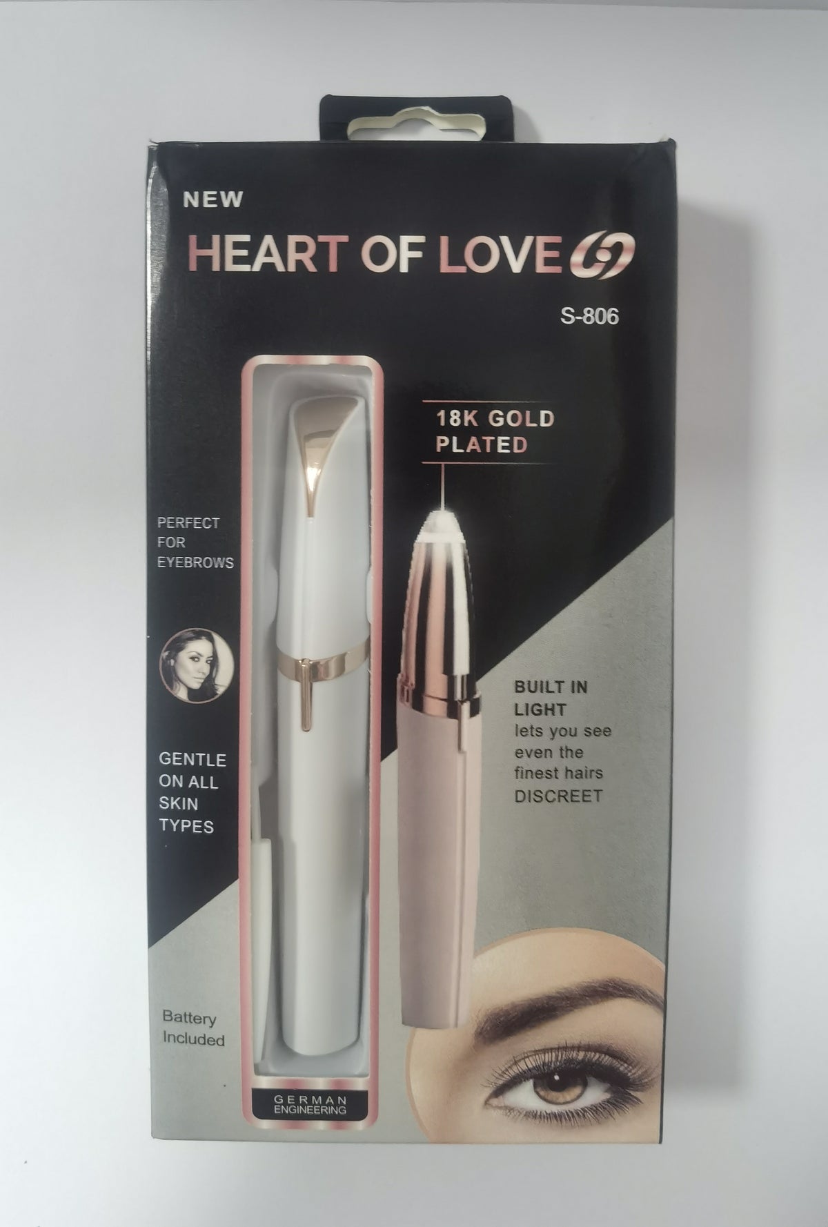 Mini Electric Eyebrow Trimmer - USB Rechargeable LED Precision Hair Remover