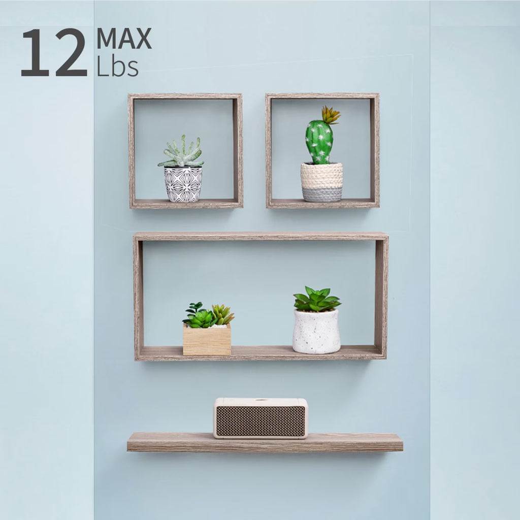 Floating Shelves 17.72 Wall Mounted Wood Shelves For Bathroom, Bedroom, Living