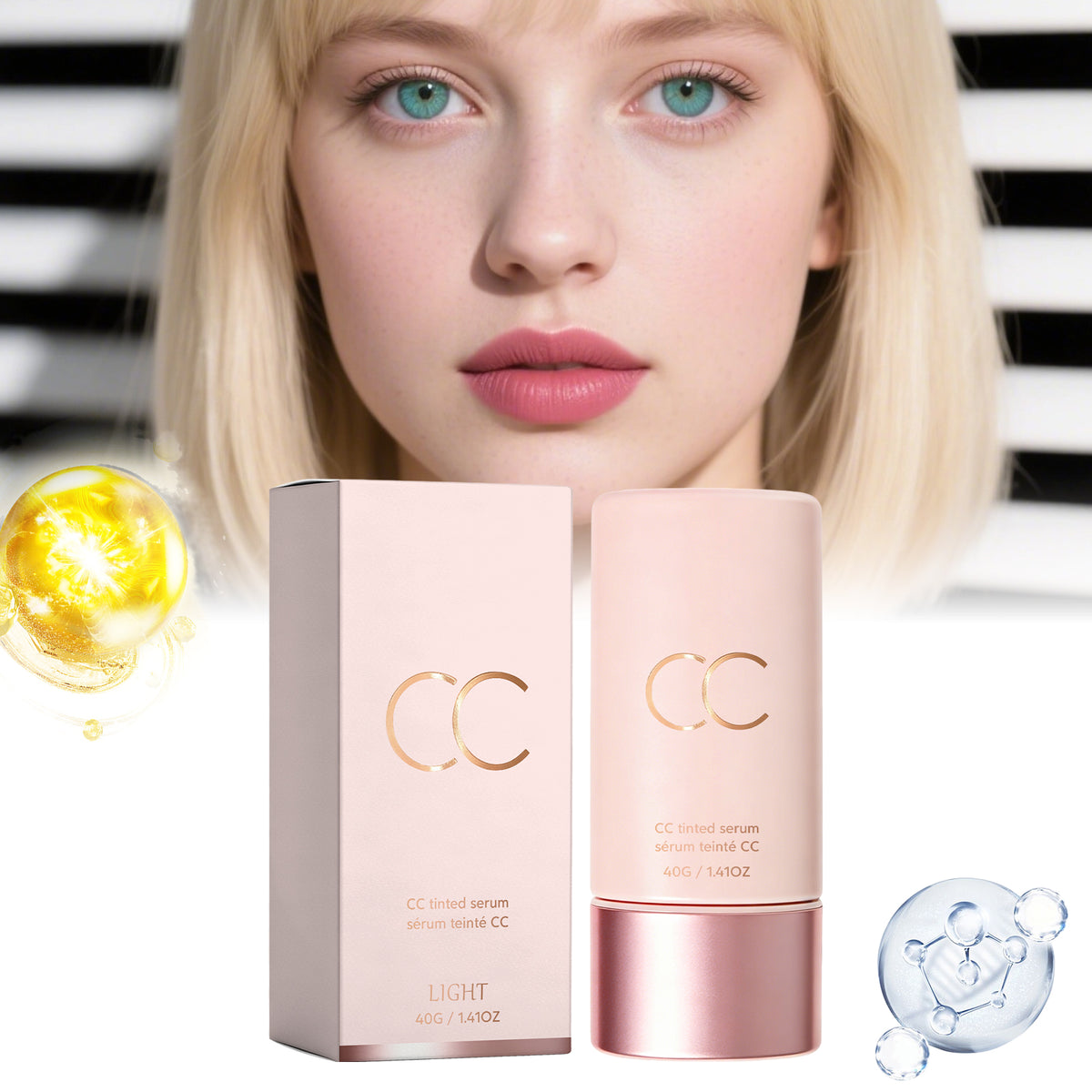 CC Tinted Moisturizer - Color Correcting Face Cream with Lightweight Coverage, 40g