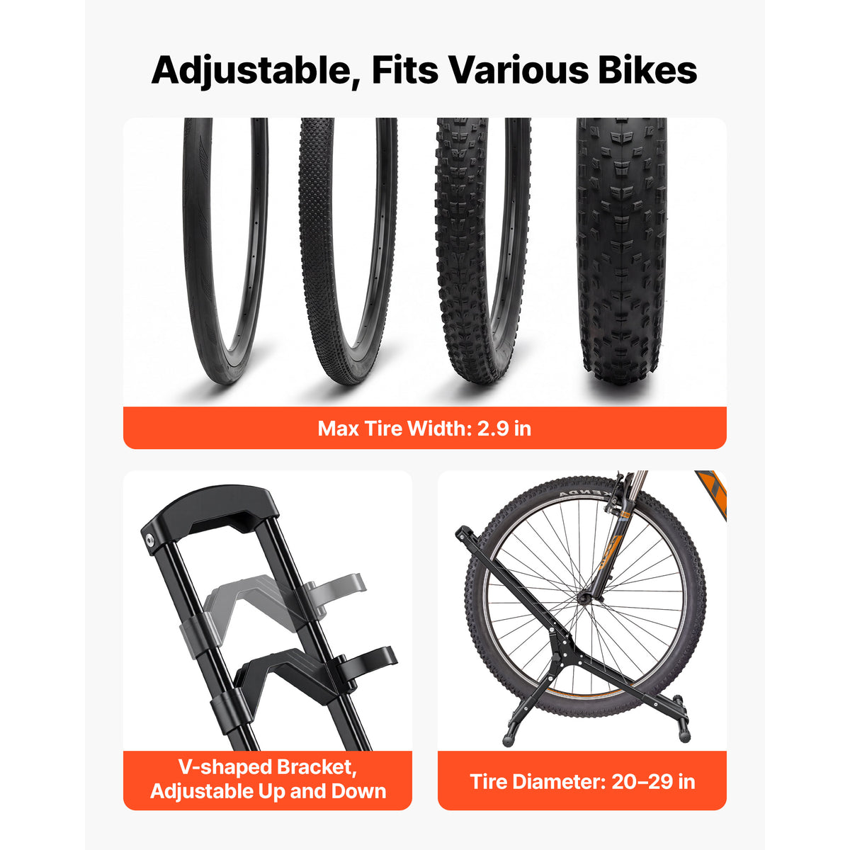 Foldable Freestanding Bike Stand for Garage Storage