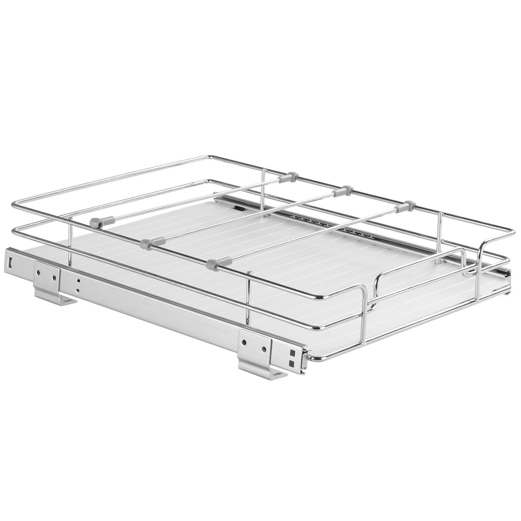 Pull Out Cabinet Organizer, Heavy Duty Slide Out Pantry Shelves, Chrome-Plated - photo 7