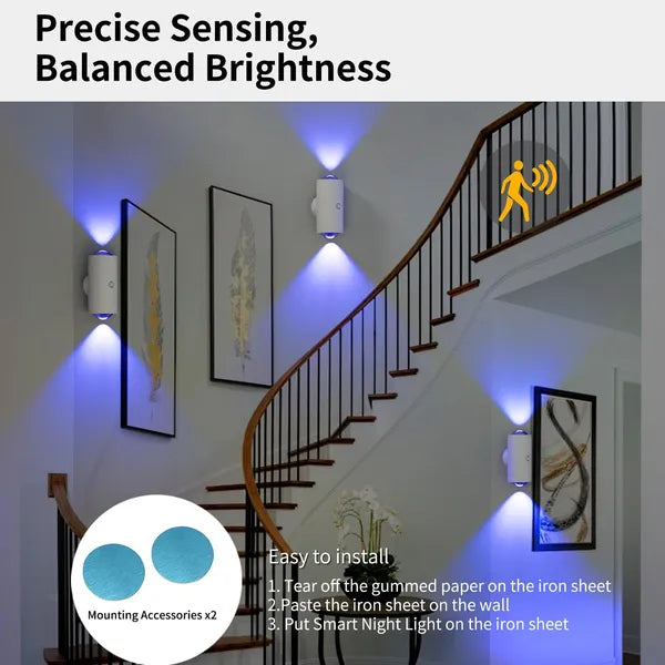 LED Motion Sensor Night Light, 7 Colors Rechargeable Battery Stair Light - photo 4