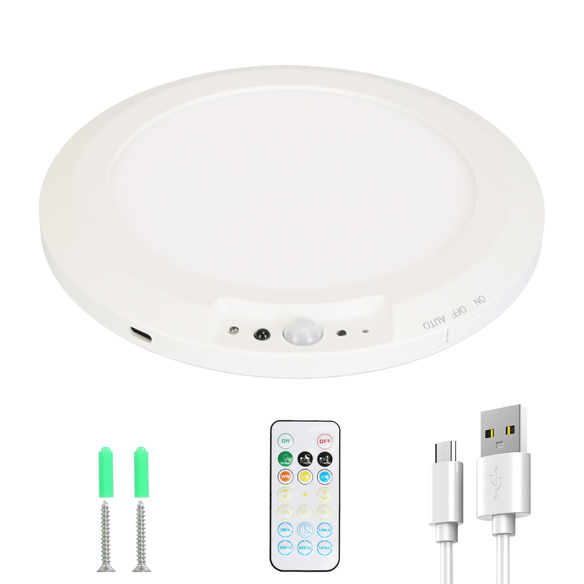 Wireless Motion Sensor Ceiling Light, Rechargeable Magnetic LED with Remote & Timer - photo 8