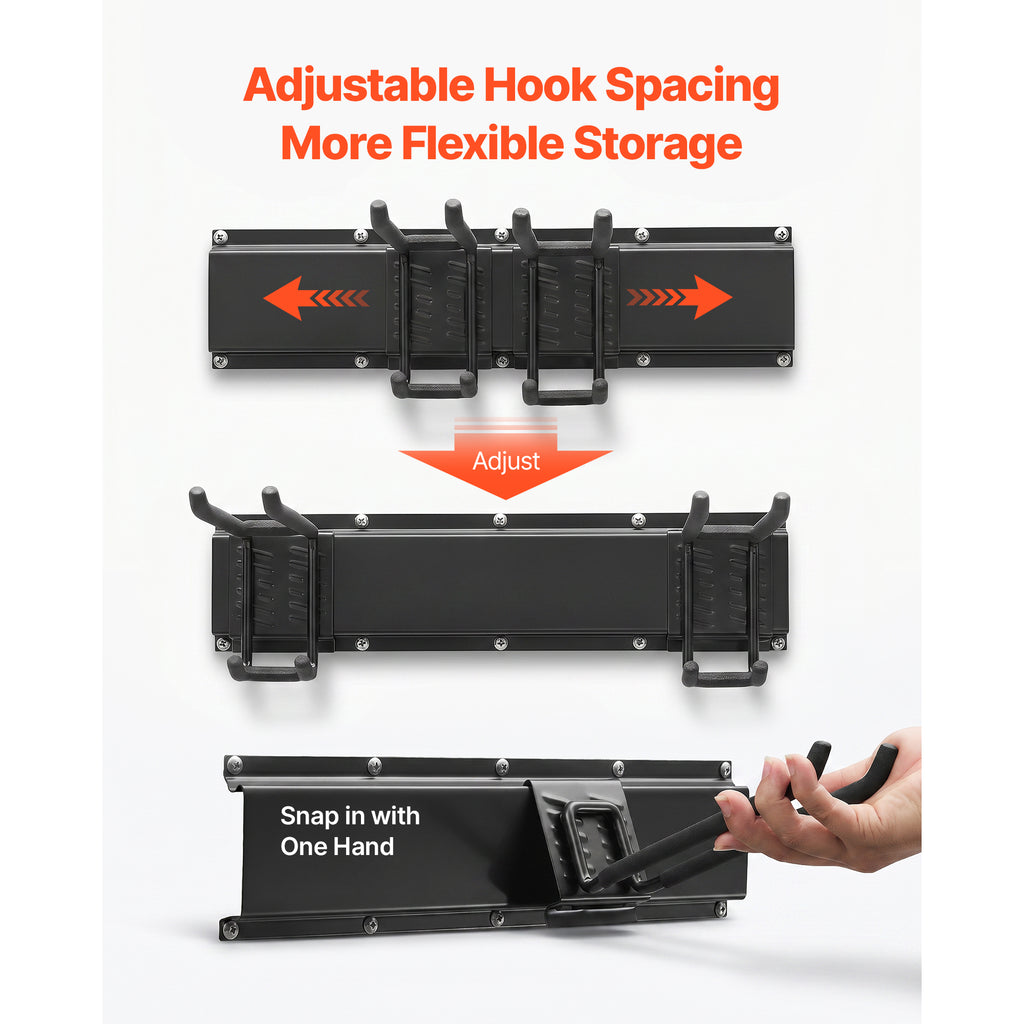 Garage Tool Organizer 33 Inch 400 Lbs Wall Mount Garden Tool Rack, Heavy Duty - photo 3