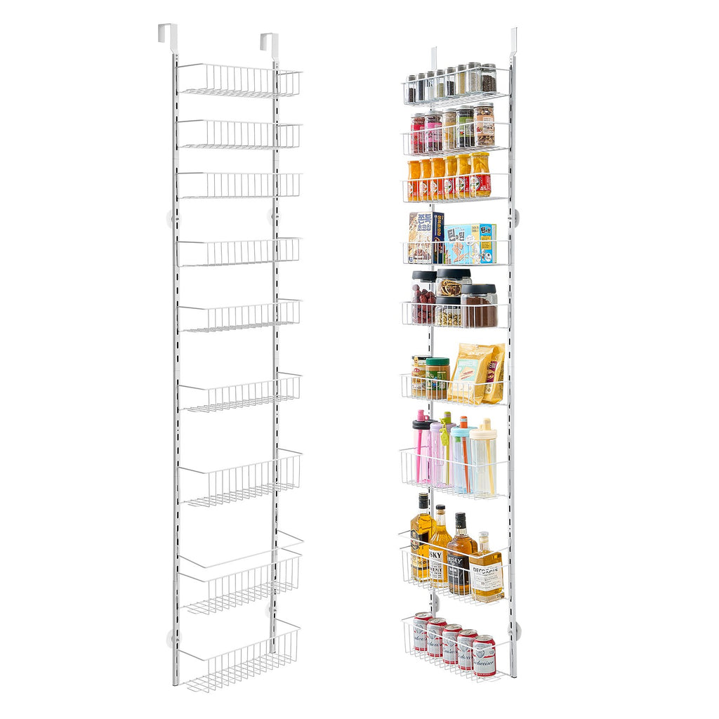 9-Tier Over The Door Pantry Organizer Hanging Storage Rack Adjustable Kitchen - photo 4
