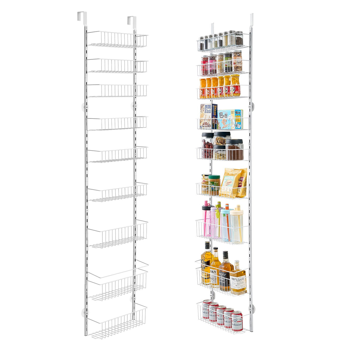 9-Tier Over The Door Pantry Organizer Hanging Storage Rack Adjustable Kitchen - photo 4
