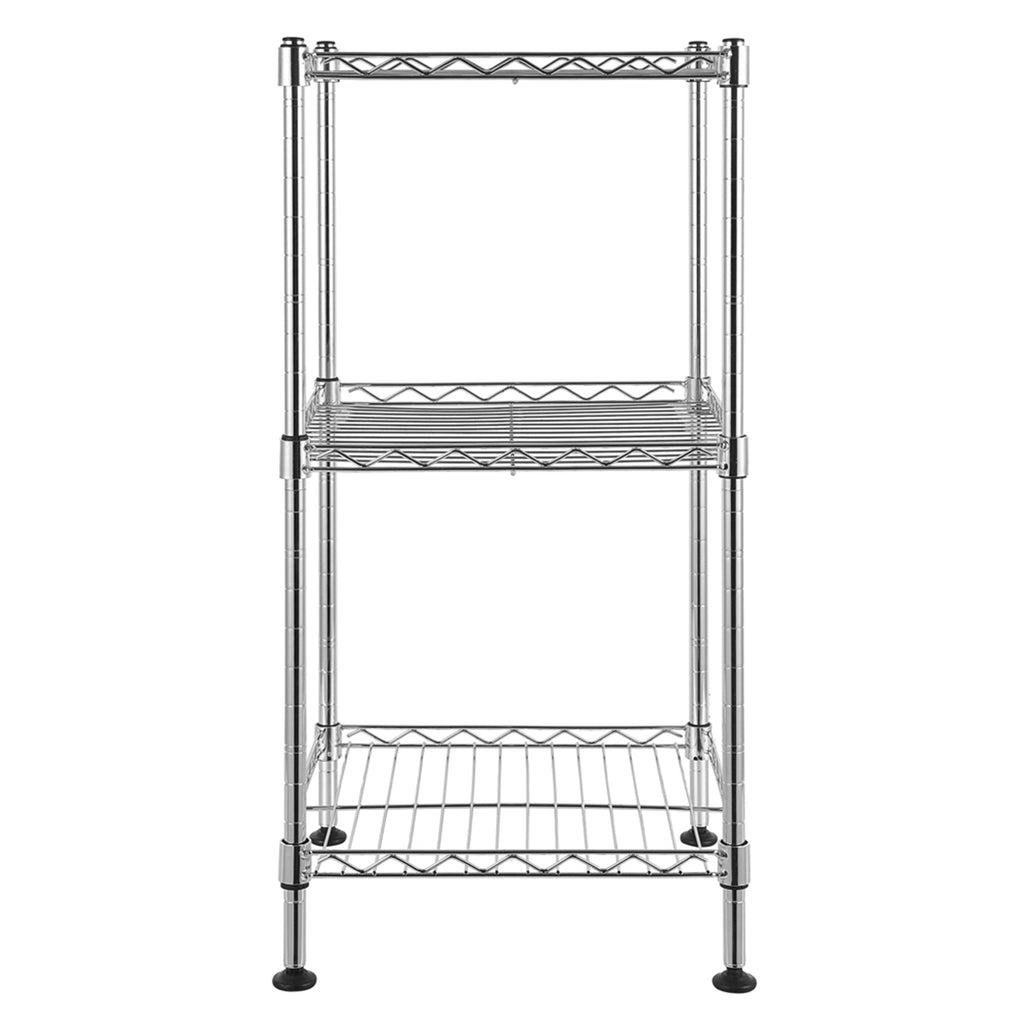 3-Tier Steel Wire Shelving Tower, 11.8 x 11.8 x 23.6 in