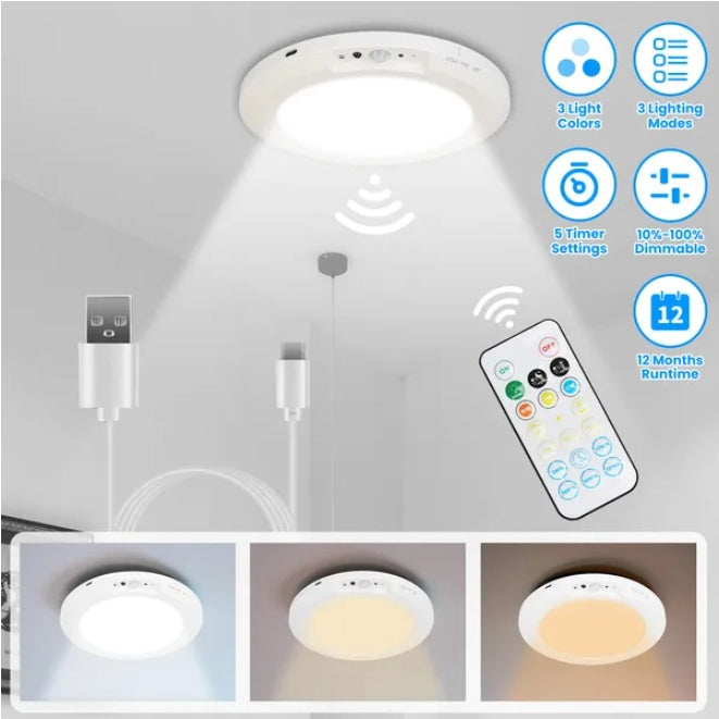 Rechargeable Motion Sensor Ceiling Light - photo 2