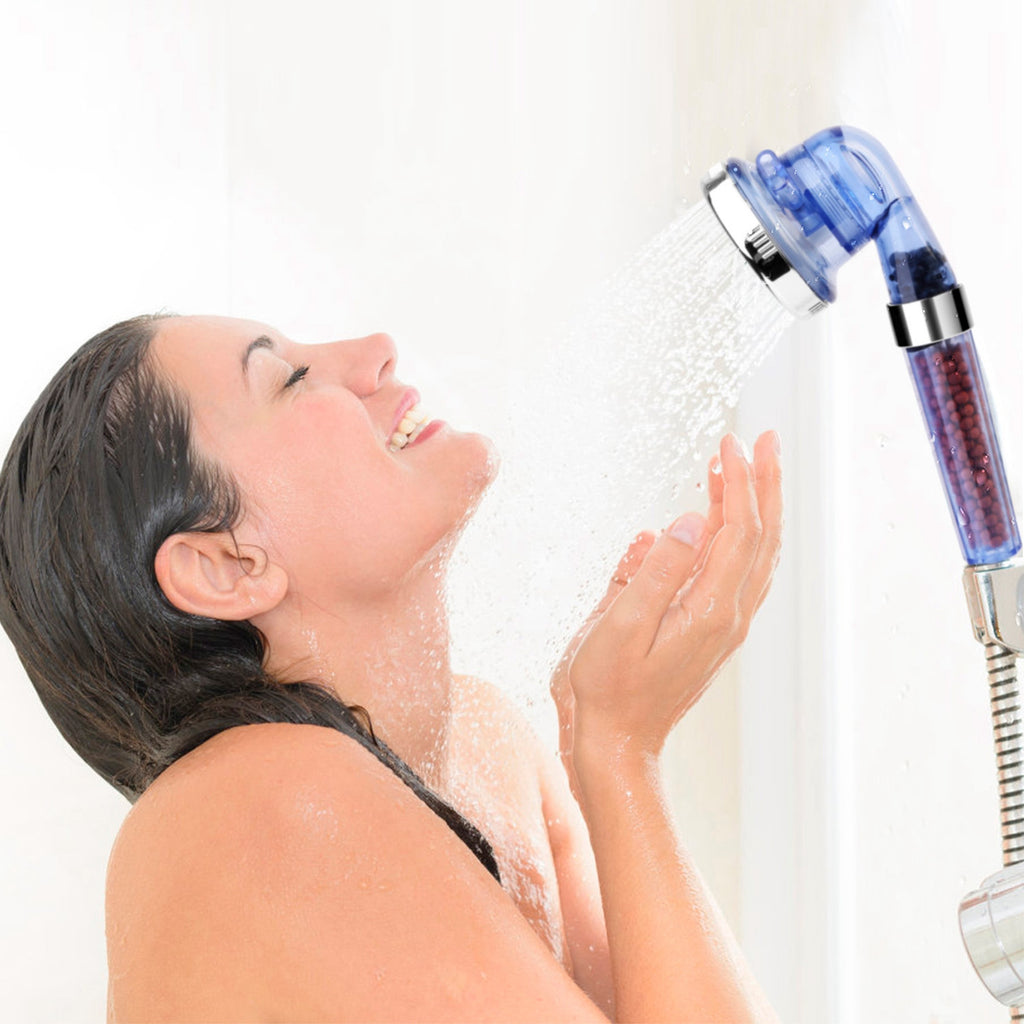 1Pc Ionic Filtration Shower Head High Pressure 3 Mode Stone Water Saving Bath - photo 2
