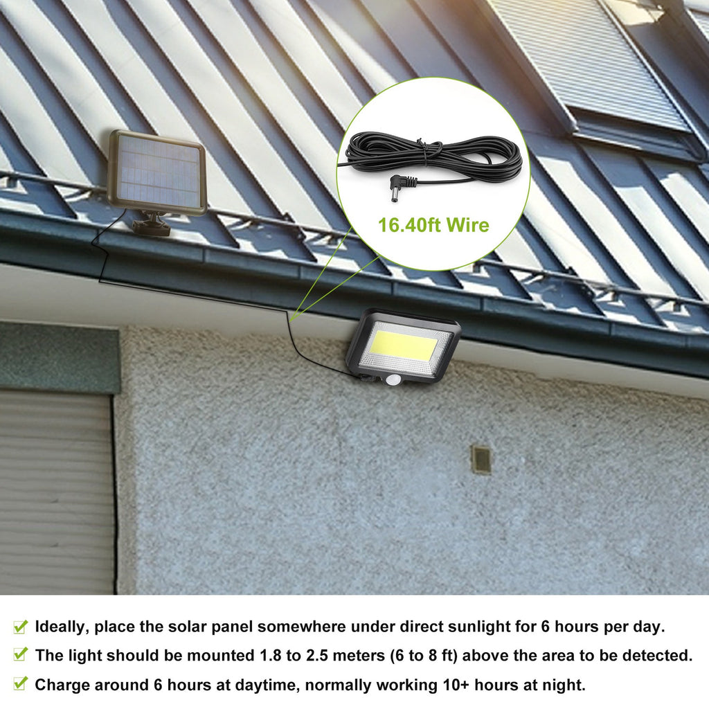 Solar Motion Sensor Flood Light Outdoor, IP65 Waterproof with Separate Solar Panel - photo 10
