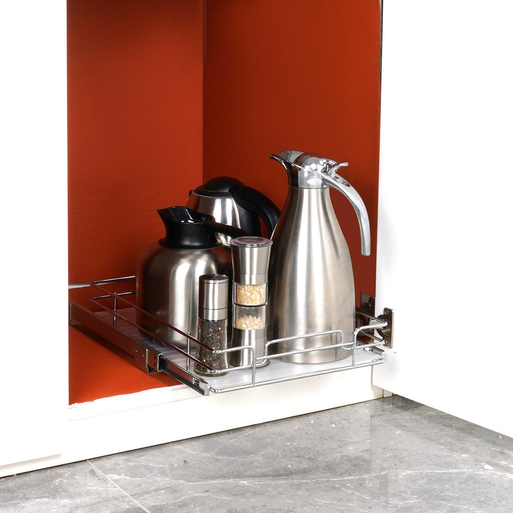 Pull Out Cabinet Organizer, Heavy Duty Slide Out Pantry Shelves, Chrome-Plated - photo 3