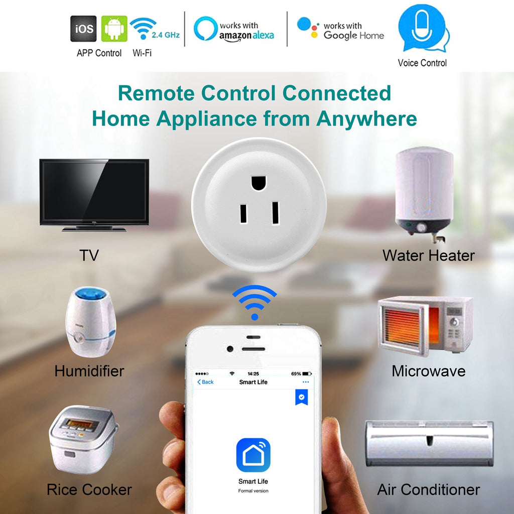 WiFi Smart Plug Outlet Wireless Smart Socket APP Remote Voice Control Timer - photo 2