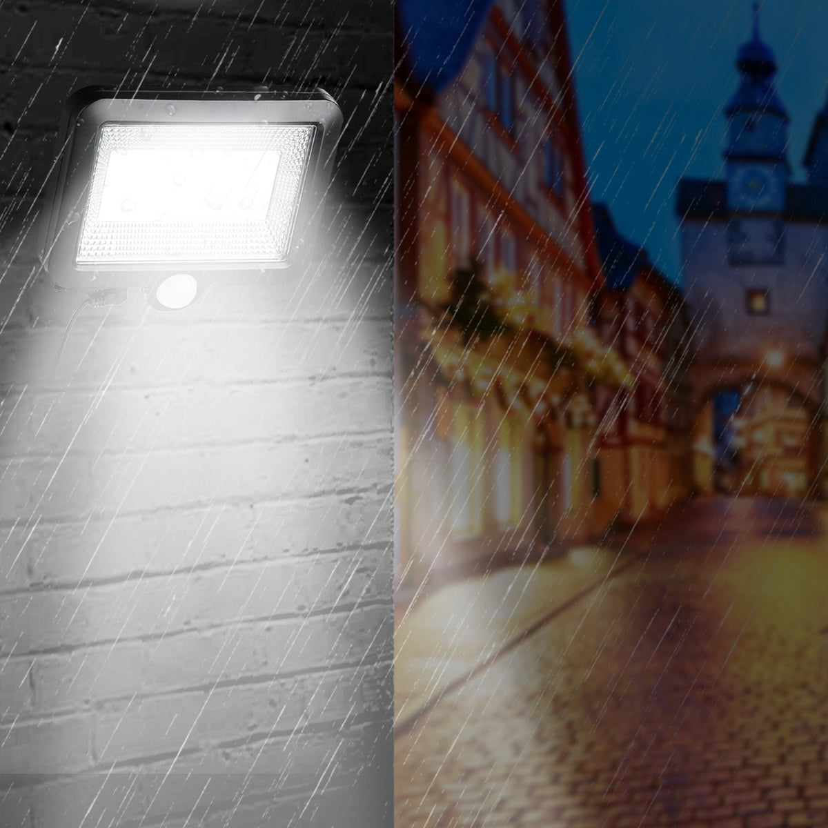 Solar Motion Sensor Flood Light Outdoor, IP65 Waterproof with Separate Solar Panel - photo 9