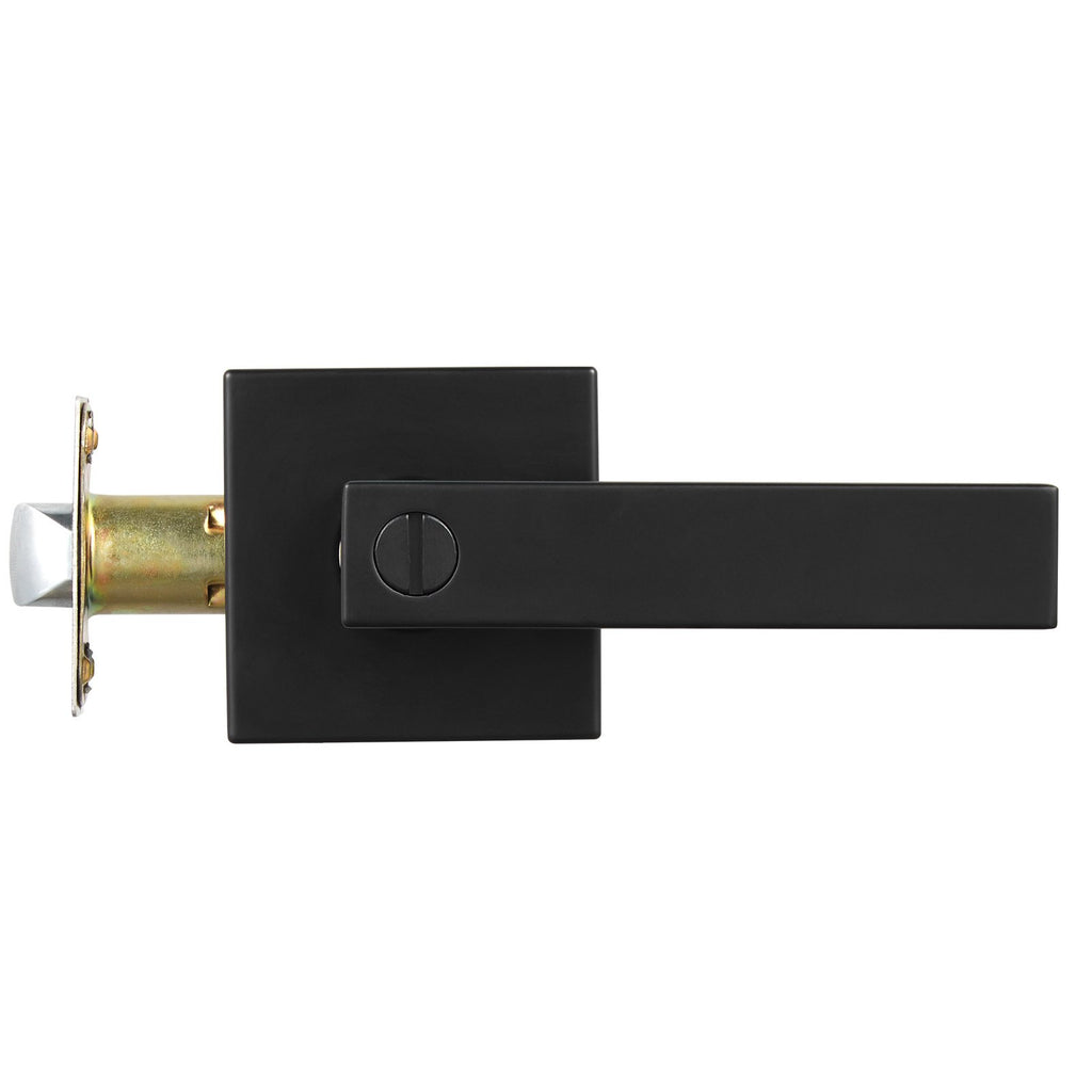 Privacy Door Handle 1 PC Matte Black Square Door Lever Interior Reversible Lever - photo 2