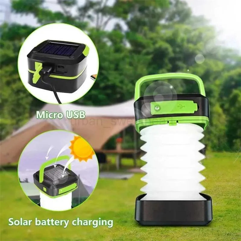 Rechargeable LED Lantern — 60 LEDs, Solar + USB, 5 Modes - photo 4