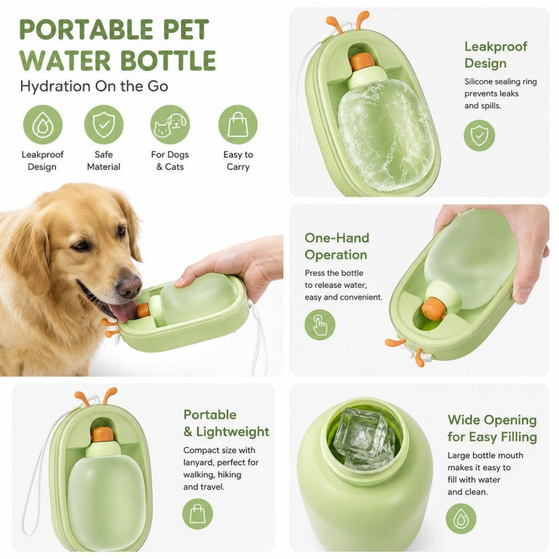 Portable Dog Water Bottle with Antler Design - photo 7