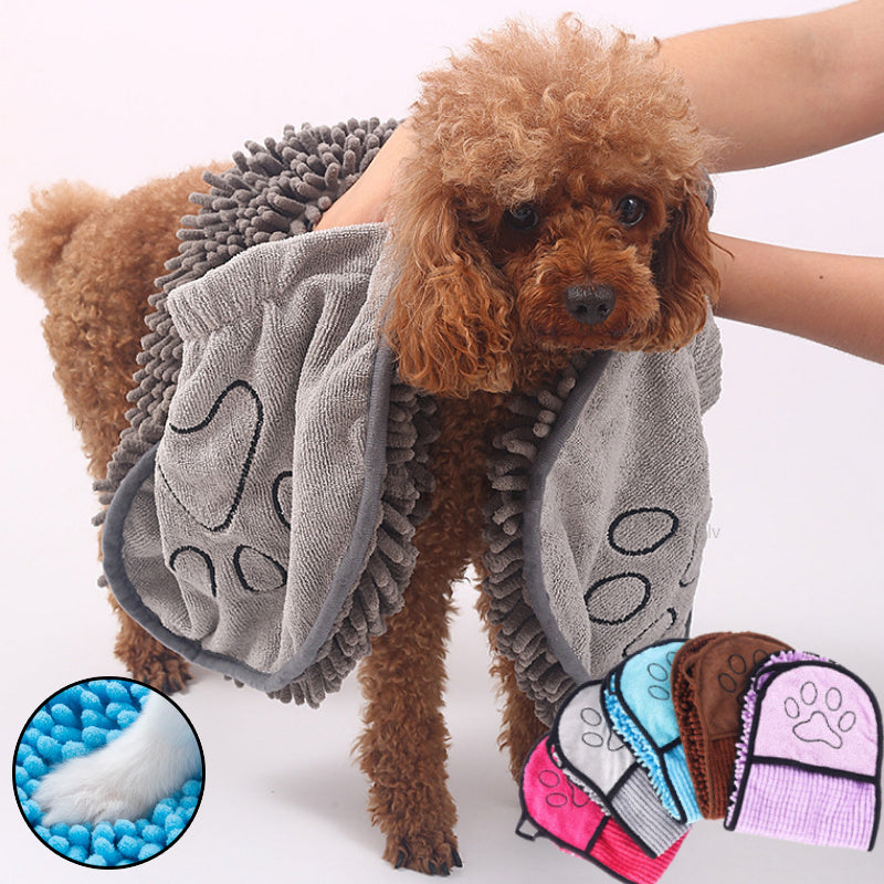 Dogs Cats Towels Super Absorbent Dog Bathrobe Microfiber Bath Towels Quick-Drying Cat Bath Towel For Pets - photo 6