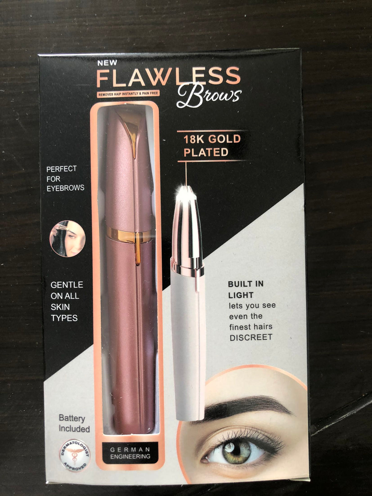 Mini Electric Eyebrow Trimmer Lipstick Brows Pen Hair Remover Painless Razor Epilator with LED Light - photo 11