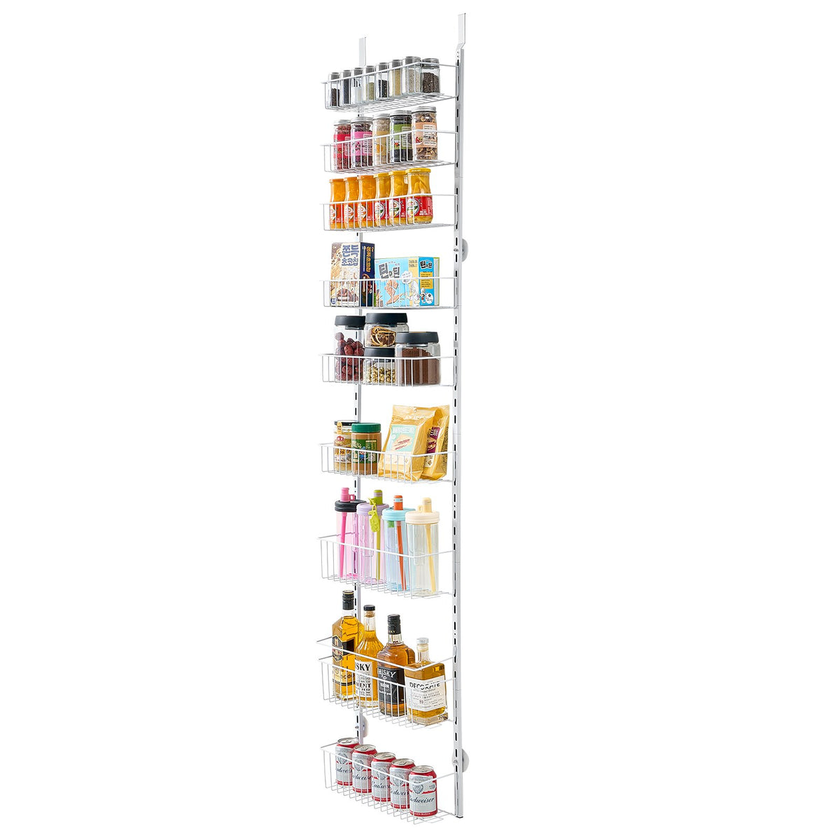 9-Tier Over The Door Pantry Organizer Hanging Storage Rack Adjustable Kitchen - photo 2