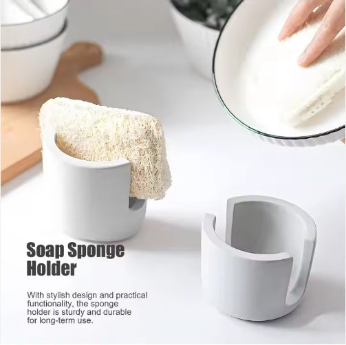 Diatom Mud Sponge Rack Kitchen & Bathroom Sink Caddy For Sponges Scrubbers - photo 3