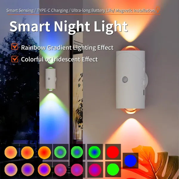 LED Motion Sensor Night Light, 7 Colors Rechargeable Battery Stair Light - photo 3
