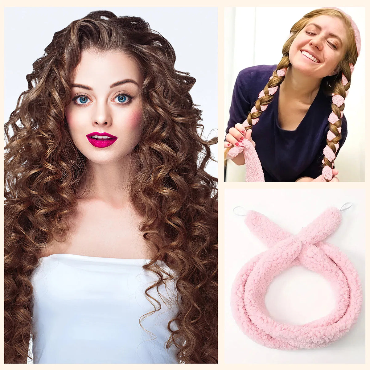 Heatless Satin Hair Curler for Overnight Waves - photo 3