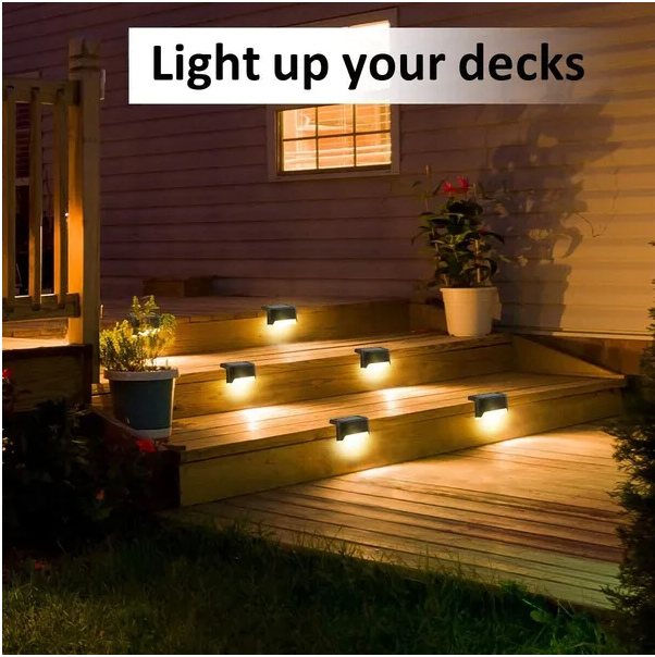 Solar Deck Lights — 8-Pack, Warm White, IP65 - photo 6