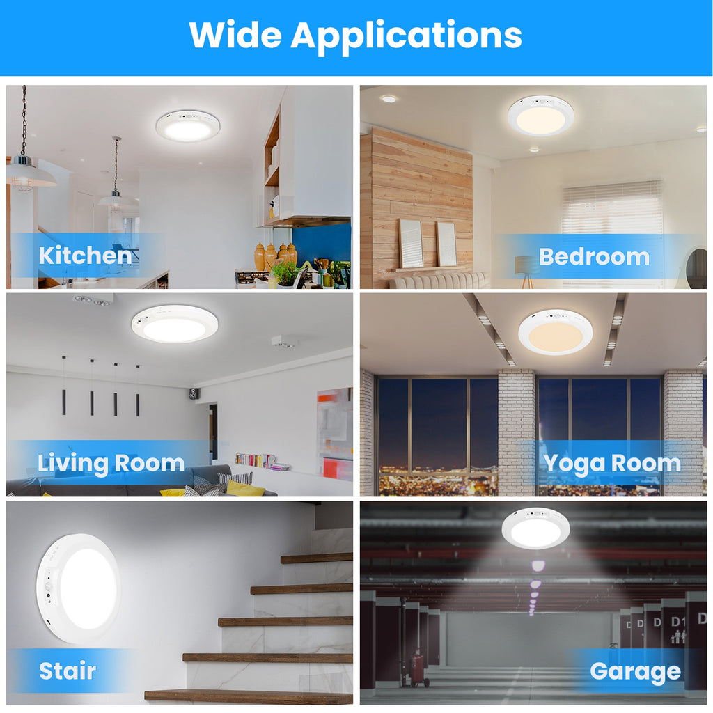 Wireless Motion Sensor Ceiling Light, Rechargeable Magnetic LED with Remote & Timer - photo 9