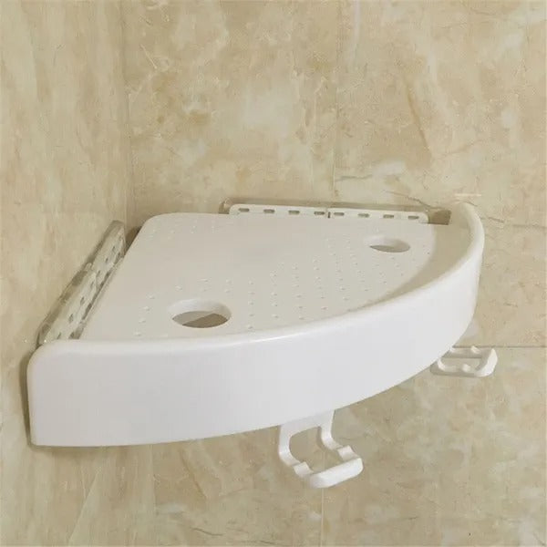 Bathroom Wall Corner Shelf Organizer Kitchen Corner Storage Rack Non-Marking
