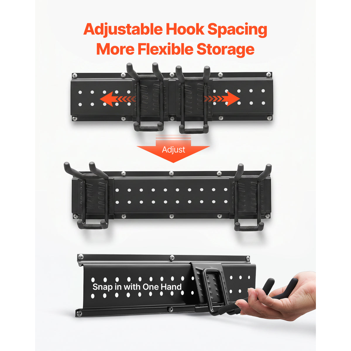 Garage Tool Organizer 49.5 Inch 600 Lbs Wall Mount Garden Tool Rack, Heavy Duty - photo 3