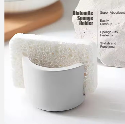 Diatom Mud Sponge Rack Kitchen & Bathroom Sink Caddy For Sponges Scrubbers - photo 7