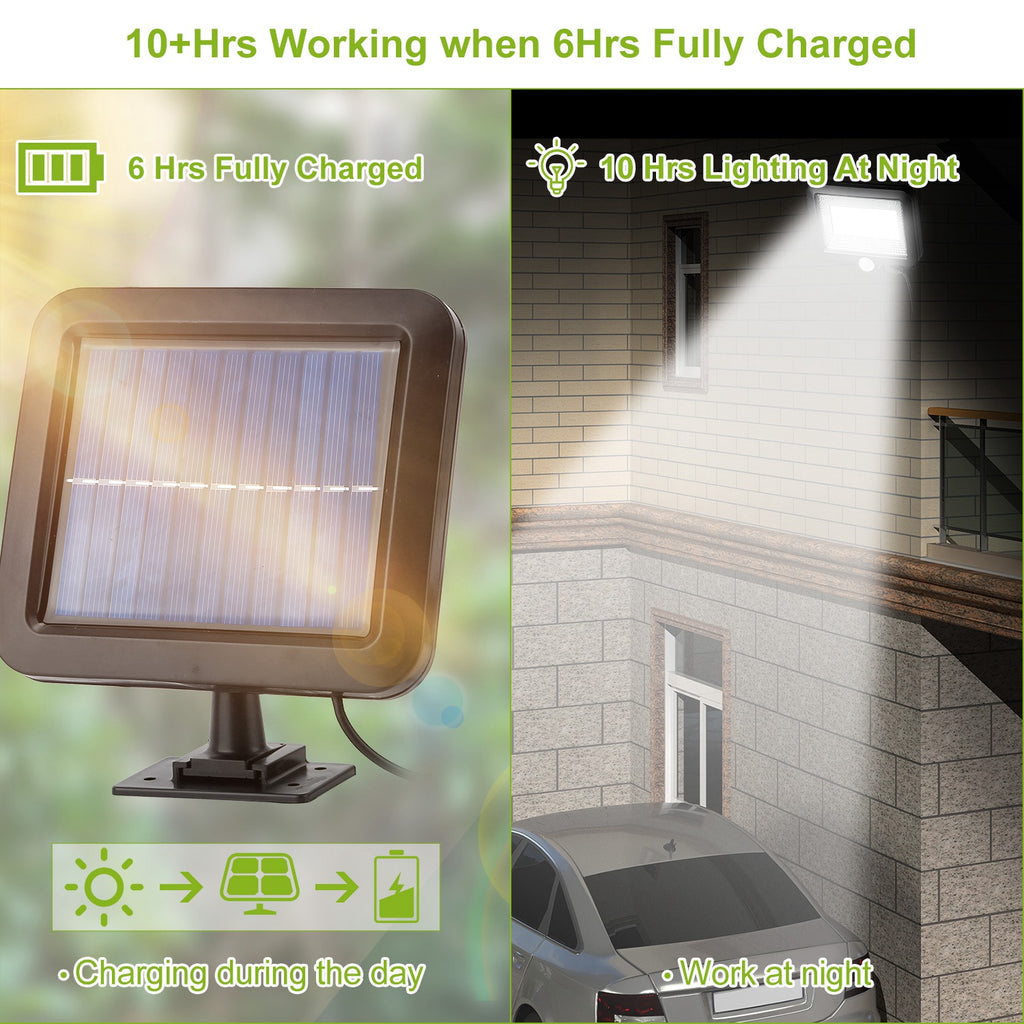 Solar Motion Sensor Flood Light Outdoor, IP65 Waterproof with Separate Solar Panel - photo 7