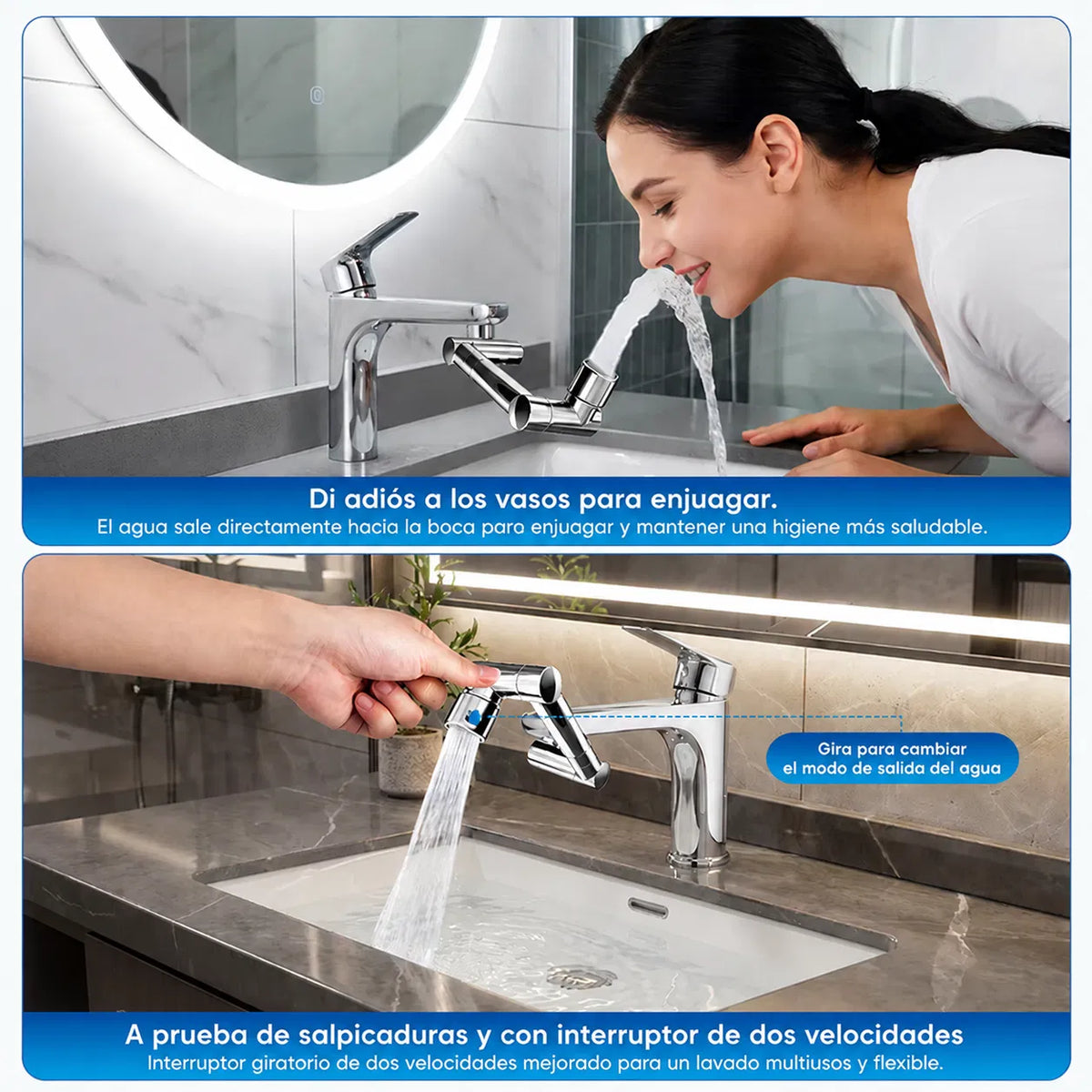 1440 Swiveling Faucet Extender, Brass Metal Robotic Arm Aerator with Flexible - photo 5