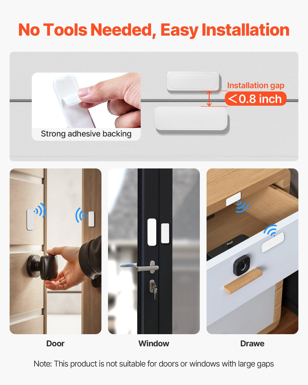 Wireless Door Chime — 656 ft Range, 58 Chimes, 5 Volume Levels - photo 8