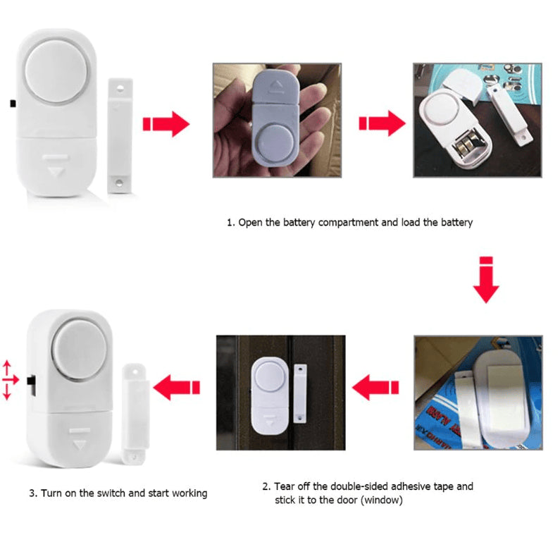 Wireless Door & Window Alarm — 6-Pack, Magnetic Sensor - photo 3