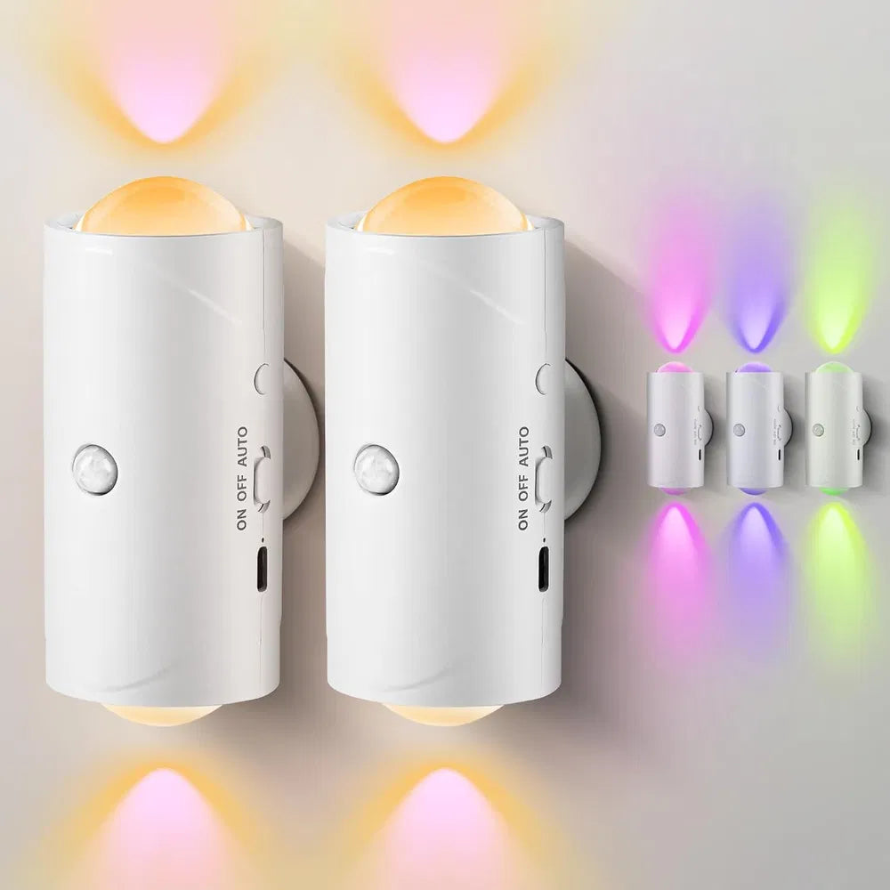 LED Motion Sensor Night Light, 7 Colors Rechargeable Battery Stair Light - photo 7