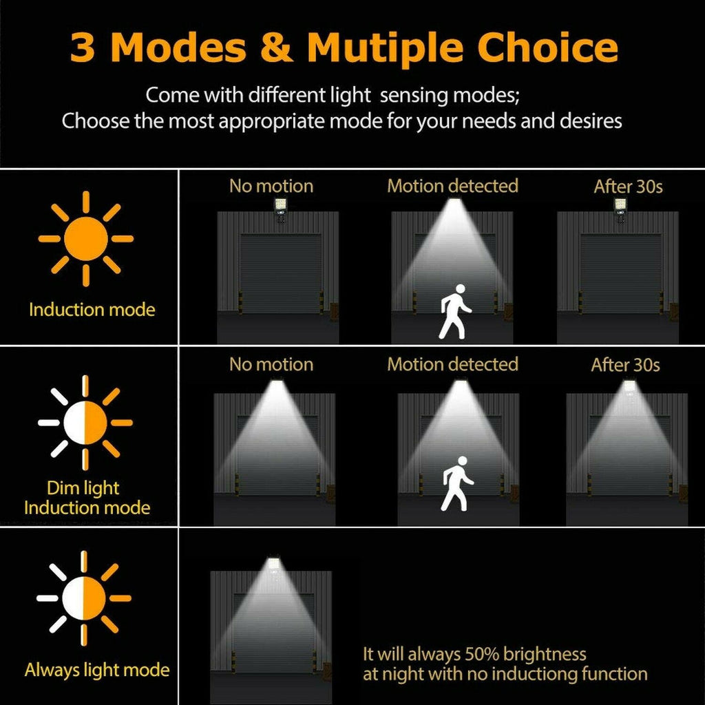 Solar Motion Sensor Lights Outdoor, 2 Pack Waterproof LED Security Wall Lights - photo 7