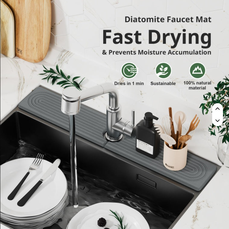 Diatomaceous Earth Sink Tray Stone Home Sink Caddy Kitchen Instant Dry Sink - photo 5