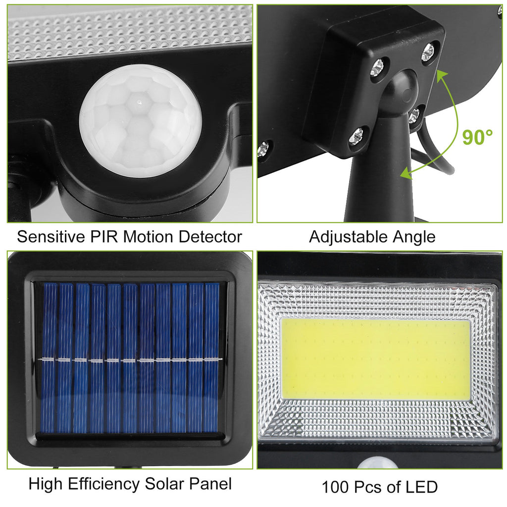 Solar Motion Sensor Flood Light Outdoor, IP65 Waterproof with Separate Solar Panel - photo 8