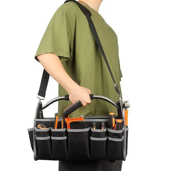 16 Inch Heavy Duty Electrician's Tool Bag Large Capacity Woodworking Handbag - photo 2