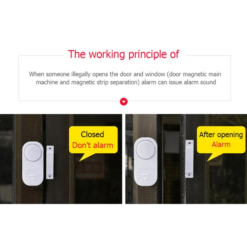 Wireless Door & Window Alarm — 6-Pack, Magnetic Sensor - photo 4