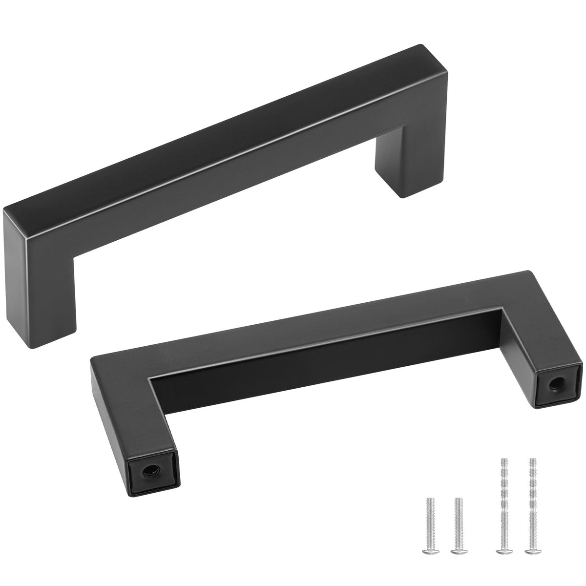 30 Pack Cabinet Pulls, 3.86in / 96mm Center To Center Slim Square Kitchen