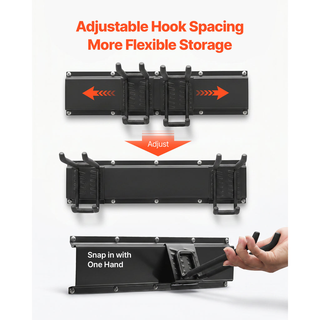 Garage Tool Organizer 49.5 Inch 600 Lbs Wall Mount Garden Tool Rack, Heavy Duty - photo 2